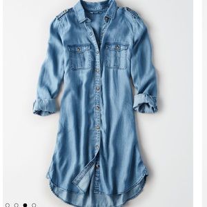 American Eagle Outfitters Dresses - ISO American Eagle Solid Tencel Denim Shirt Dress American Eagle Outfitters Dresses - ISO American Eagle Solid Tencel Denim Shirt Dress